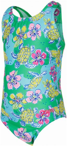 Zoggs Turtles Actionback One Piece Kids Swimsuit