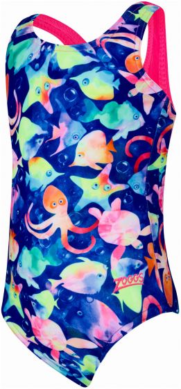 Zoggs Bubbles Actionback One Piece Kids Swimsuit
