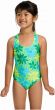 Zoggs Waikiki Green Actionback One Piece Kids Swimsuit