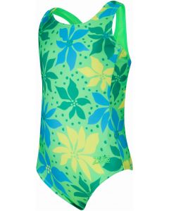 Zoggs Waikiki Green Actionback One Piece Kids Swimsuit